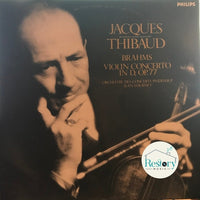 แผ่นเสียง Jacques Thibaud, Johannes Brahms - Orchestre De L'Association Des Concerts Pasdeloup, Jean Fournet - Violin Concerto In D, Op. 77 Vinyl VG+
