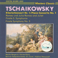 ซีดี Pyotr Ilyich Tchaikovsky, Martha Bergerich, Berliner Festspielorchester Dir./Cond.: Vladimir Petroschoff - Klavierkonzert Nr. 1 = Piano Concerto No. 1 / Romeo Und Julia = Romeo And Juliet / Finale 5. Symphonie = Finale Symphony No. 5 CD VG