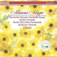 ซีดี Tomaso Albinoni, Luigi Boccherini, Johann Pachelbel, Joseph Haydn, Wolfgang Amadeus Mozart, Ludwig van Beethoven, I Musici - Adagio CD VG+