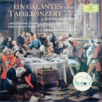 แผ่นเสียง Georg Philipp Telemann, Adolf Scherbaum • Lothar Koch, Schola Cantorum Basiliensis • August Wenzinger, Kammermusikkreis Emil Seiler - Ein Galantes Tafelkonzert 4 Instrumentalkonzerte Vinyl VG+