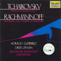 ซีดี Pyotr Ilyich Tchaikovsky, Sergei Vasilyevich Rachmaninoff - Horacio Gutiérrez, David Zinman - Piano Concerto No. 1 • Rhapsody On A Theme Of Paganini CD VG+