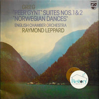 แผ่นเสียง Edvard Grieg - Raymond Leppard & English Chamber Orchestra - Peer Gynt Suites N° 1 Et 2 - Danses Norvégiennes Vinyl VG+
