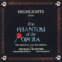 ซีดี Andrew Lloyd Webber, Michael Crawford, Sarah Brightman, Steve Barton - Highlights From The Phantom Of The Opera The Original Cast Recording CD VG+