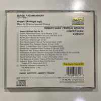 ซีดี Sergei Vasilyevich Rachmaninoff - Robert Shaw Festival Singers / Robert Shaw - Vespers All-Night Vigil CD VG+