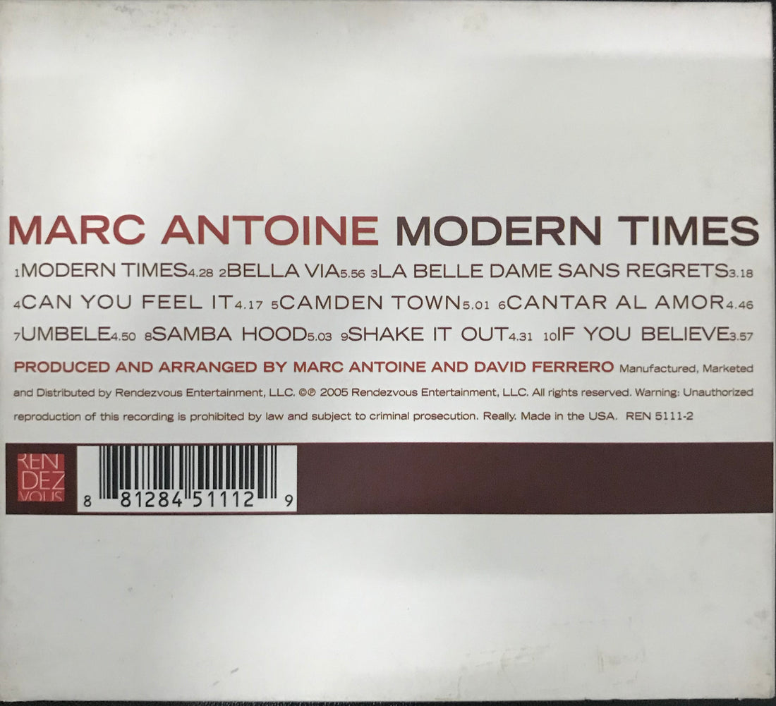 ซีดี Marc Antoine - Modern Times CD VG+