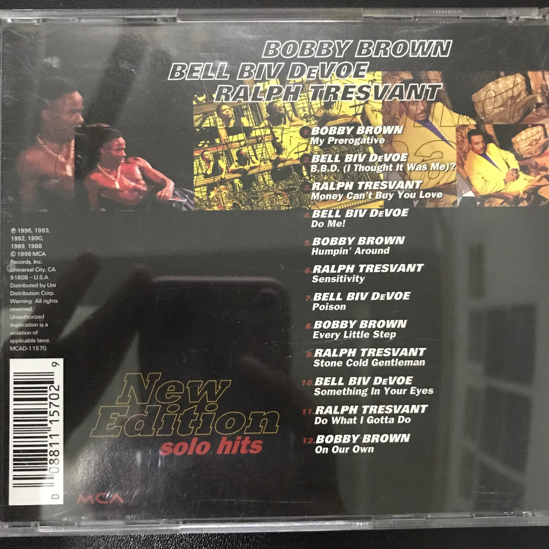 ซีดี Bobby Brown / Bell Biv Devoe / Ralph Tresvant - New Edition Solo Hits CD VG+
