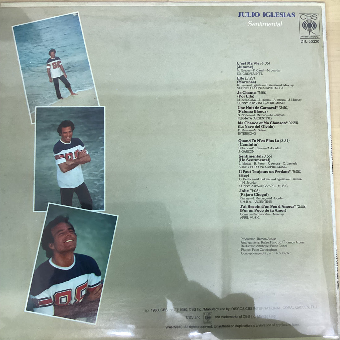 แผ่นเสียง Julio Iglesias - Sentimental Vinyl VG+