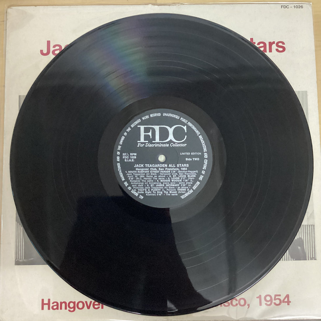 แผ่นเสียง The Jack Teagarden All-Stars - Hangover Club, San Francisco, 1954 Vinyl VG+