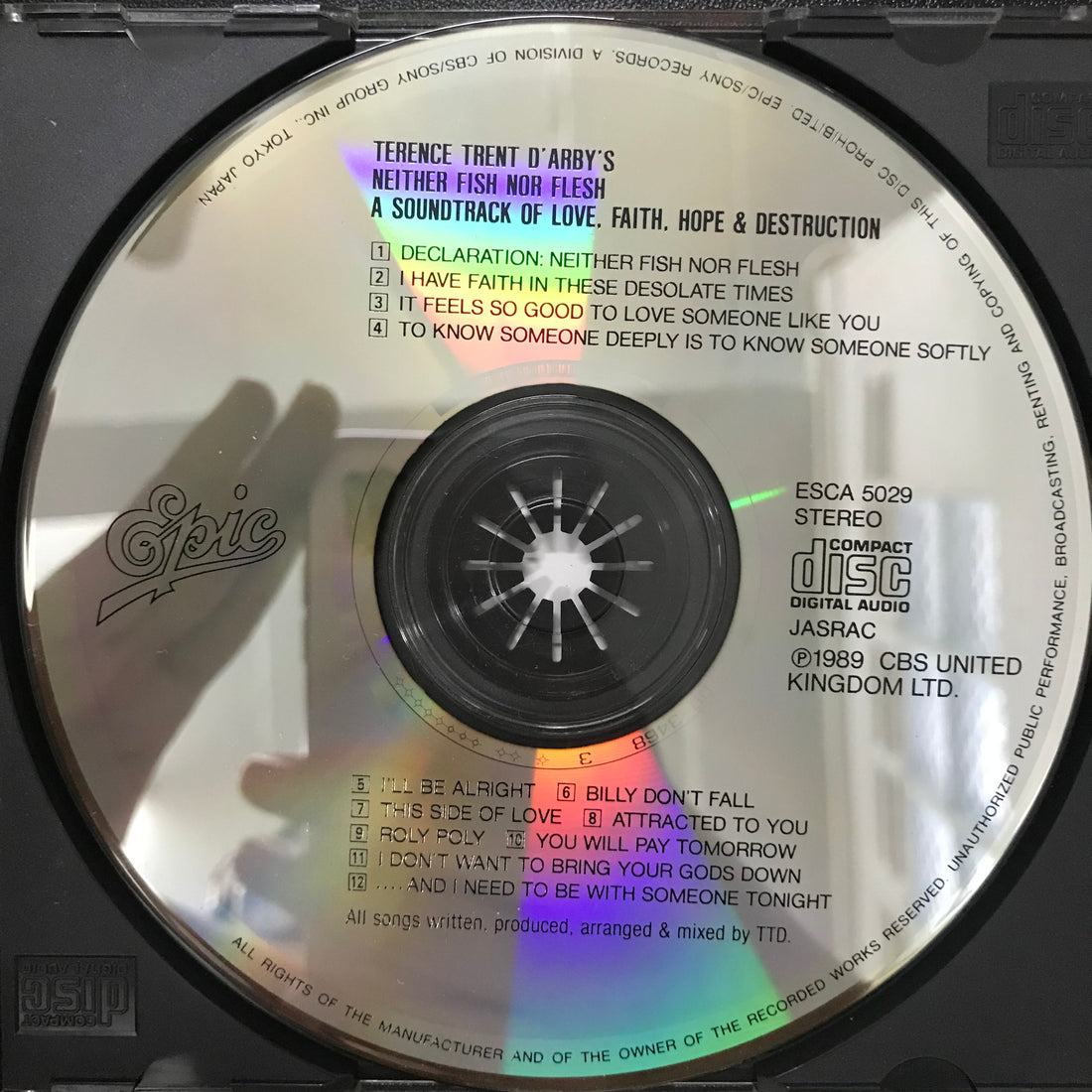 ซีดี Terence Trent D'Arby - Terence Trent D'Arby's Neither Fish Nor Flesh: A Soundtrack Of Love, Faith, Hope, And Destruction CD VG+