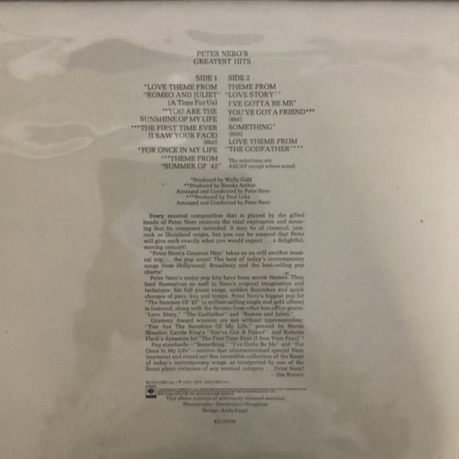 Peter Nero - Peter Nero's Greatest Hits Vinyl VG+