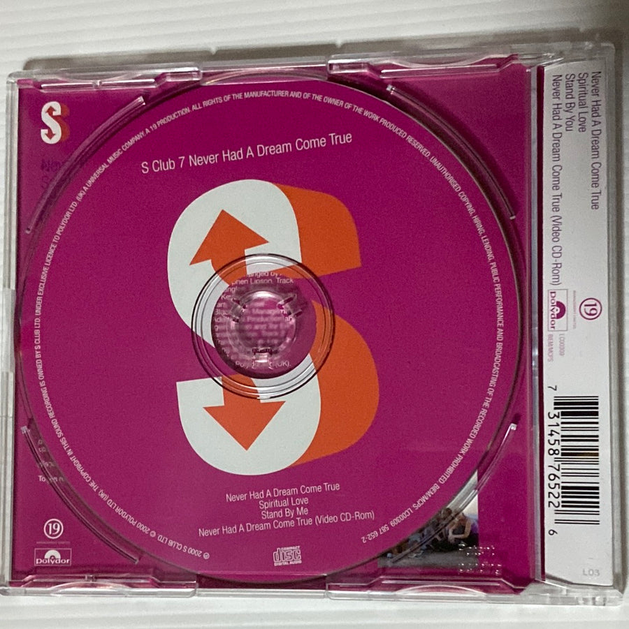 ซีดี S Club 7 - Never Had A Dream Come True (CD) (NM or M-)