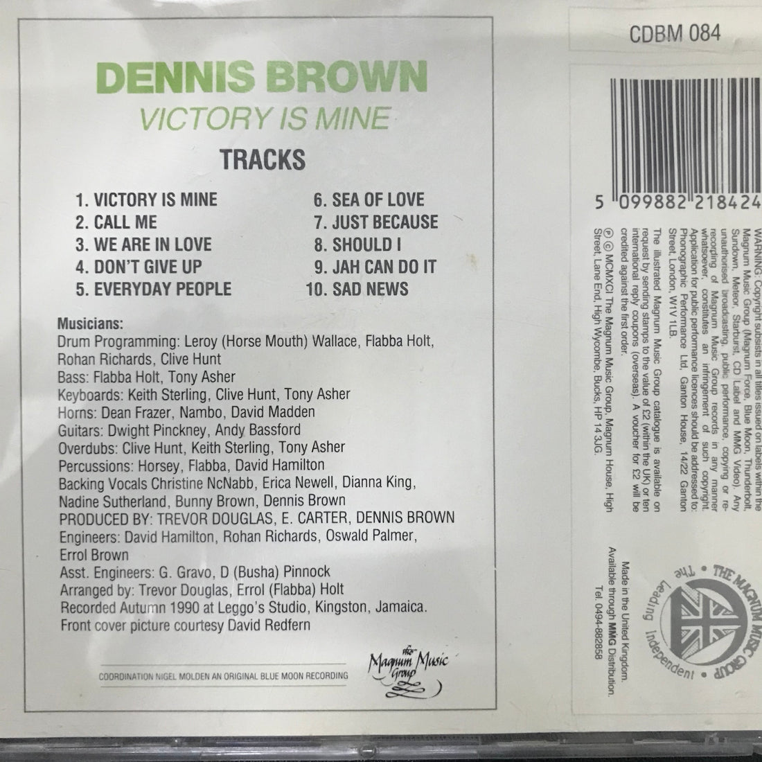ซีดี Dennis Brown - Victory Is Mine CD VG+