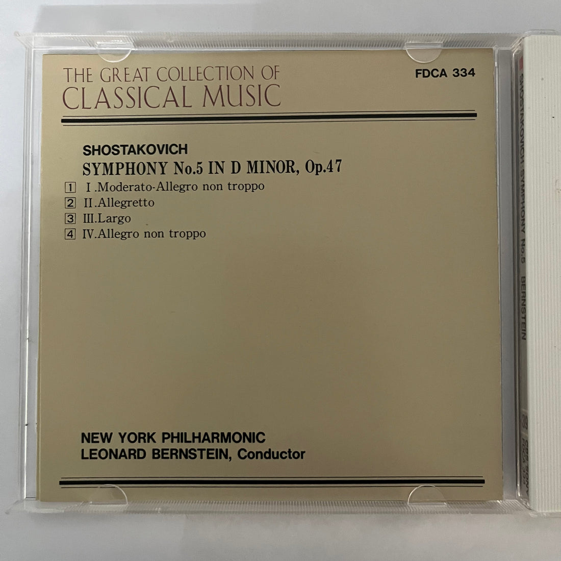 ซีดี Dmitri Shostakovich - Leonard Bernstein, New York Philharmonic - Symphony No. 5 CD VG+