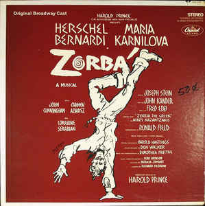 Herschel Bernardi, Maria Karnilova : Zorbá (Original Broadway Cast) (LP, Album, RP)