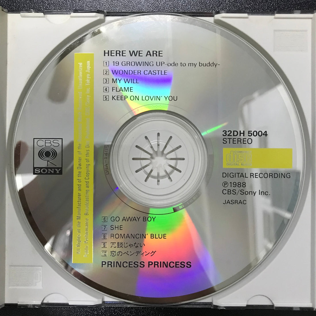 ซีดี Princess Princess - Here We Are CD VG+