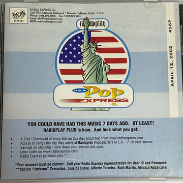 Various - U.S.A. Pop Express 456 P (CD) (VG+)