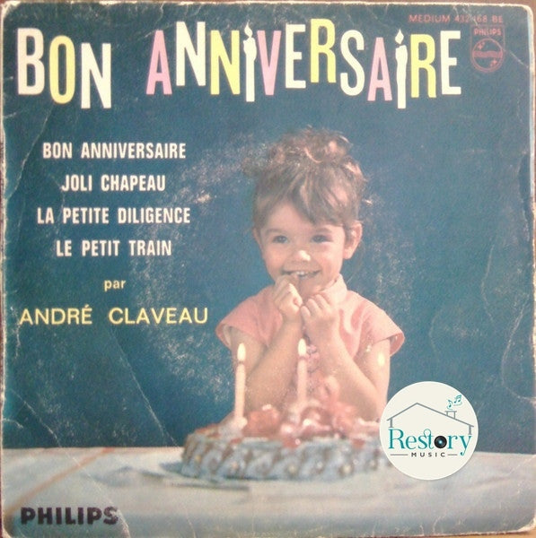 André Claveau : Bon Anniversaire (7", EP, Mono, RE, pap)