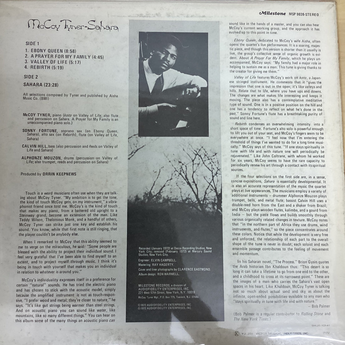 แผ่นเสียง McCoy Tyner - Sahara Vinyl VG+