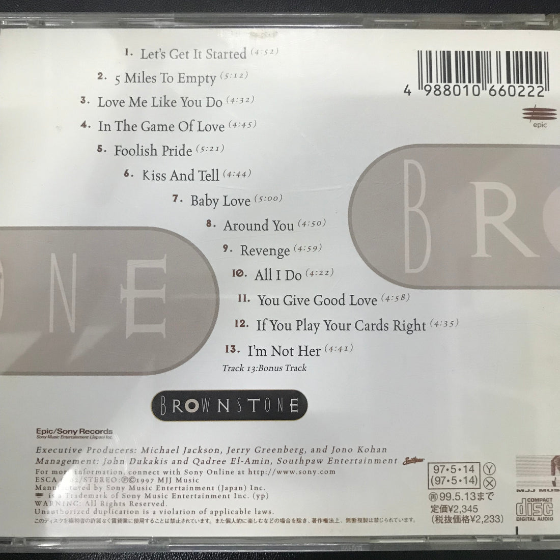 ซีดี Brownstone - Still Climbing CD VG+