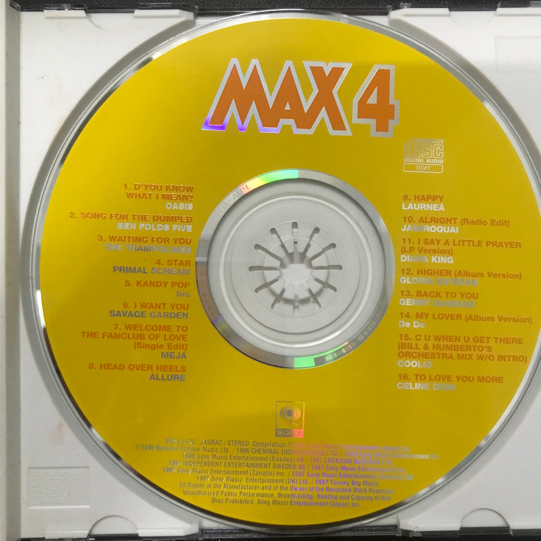 ซีดี Various - MAX 4 Best Hits In The World '97 CD VG+