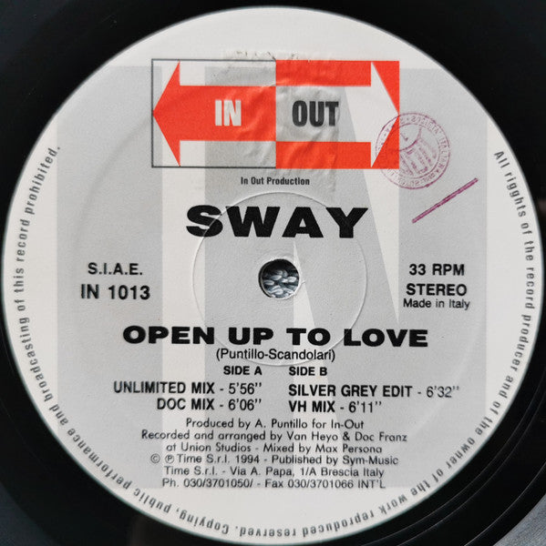 Sway (8) : Open Up To Love (12")