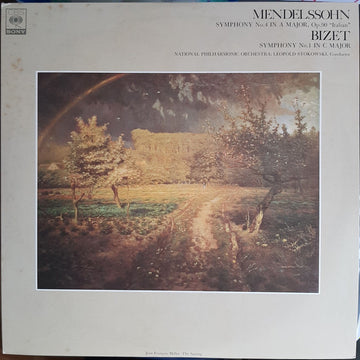 Felix Mendelssohn-Bartholdy / Georges Bizet : Symphony No. 4 In A Major, Op. 90 'Italian' / Symphony No. 1 In C Major (LP)