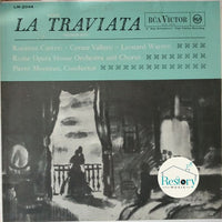 Giuseppe Verdi, Orchestra Del Teatro Dell'Opera Di Roma & Coro Del Teatro Dell'Opera Di Roma, Pierre Monteux, Rosanna Carteri, Cesare Valletti, Leonard Warren : La Traviata - Highlights (LP, Album, Mono)