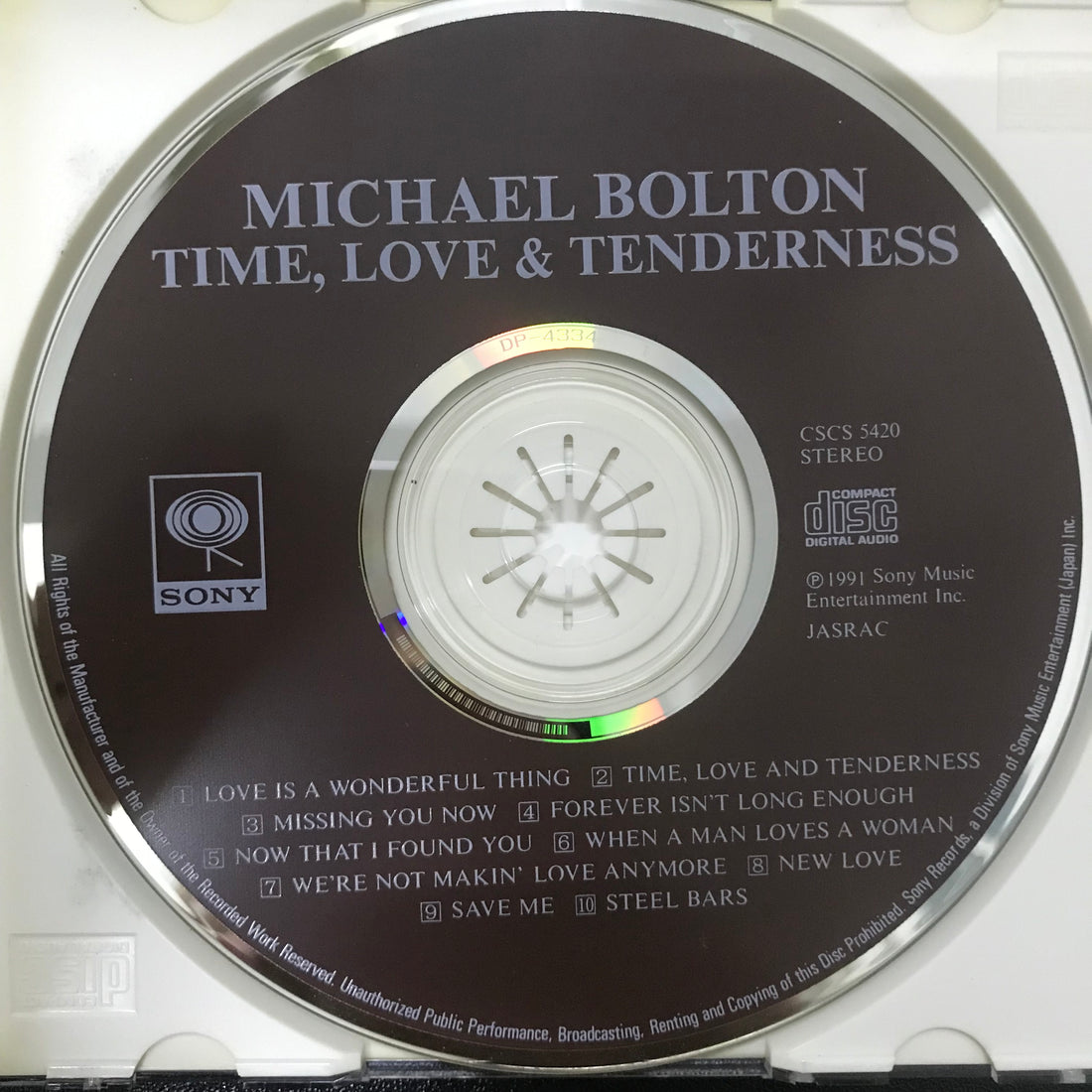 ซีดี Michael Bolton - Time, Love & Tenderness CD VG+