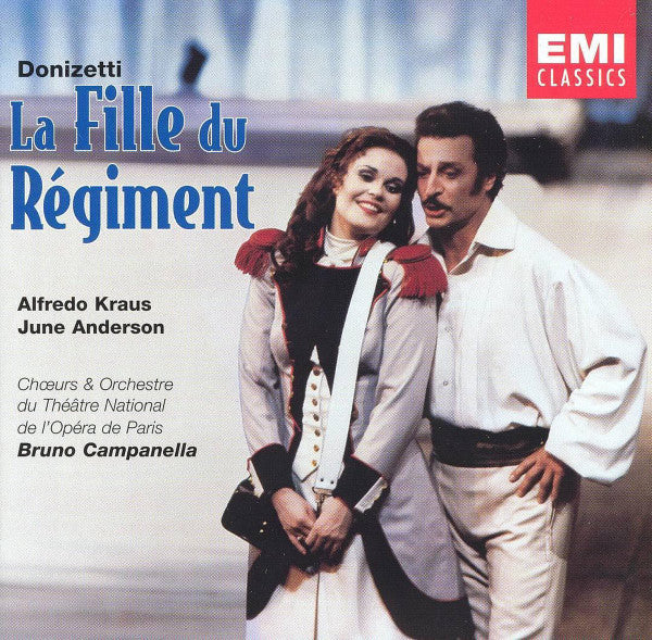 ซีดี Gaetano Donizetti - Alfredo Kraus, June Anderson, Choeur National De L'Opéra De Paris & Orchestre National De L'Opéra De Paris, Bruno Campanella - La Fille Du Régiment CD VG+ 2CDs