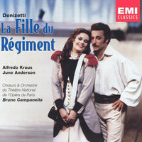 ซีดี Gaetano Donizetti - Alfredo Kraus, June Anderson, Choeur National De L'Opéra De Paris & Orchestre National De L'Opéra De Paris, Bruno Campanella - La Fille Du Régiment CD VG+ 2CDs