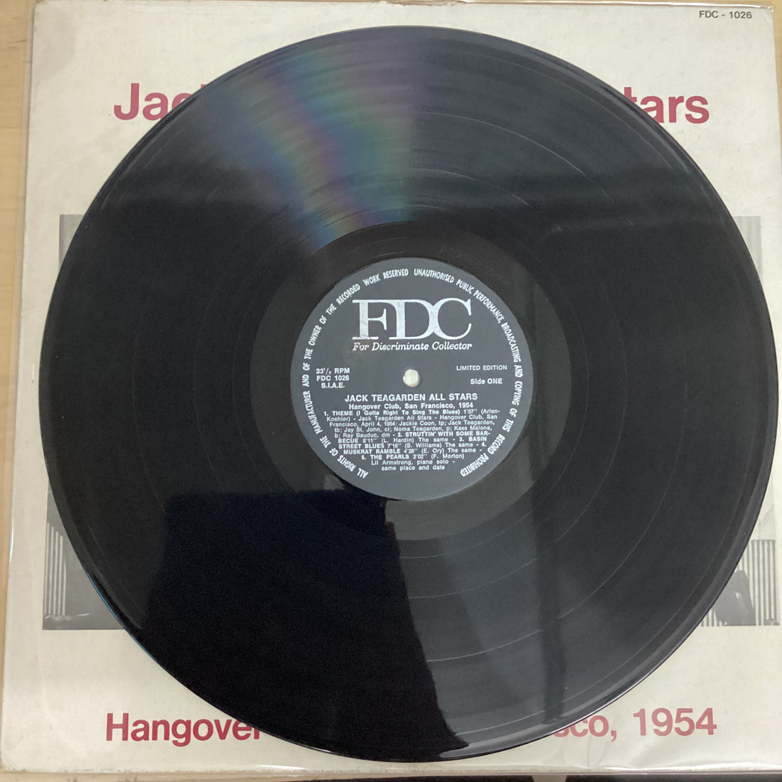 แผ่นเสียง The Jack Teagarden All-Stars - Hangover Club, San Francisco, 1954 Vinyl VG+