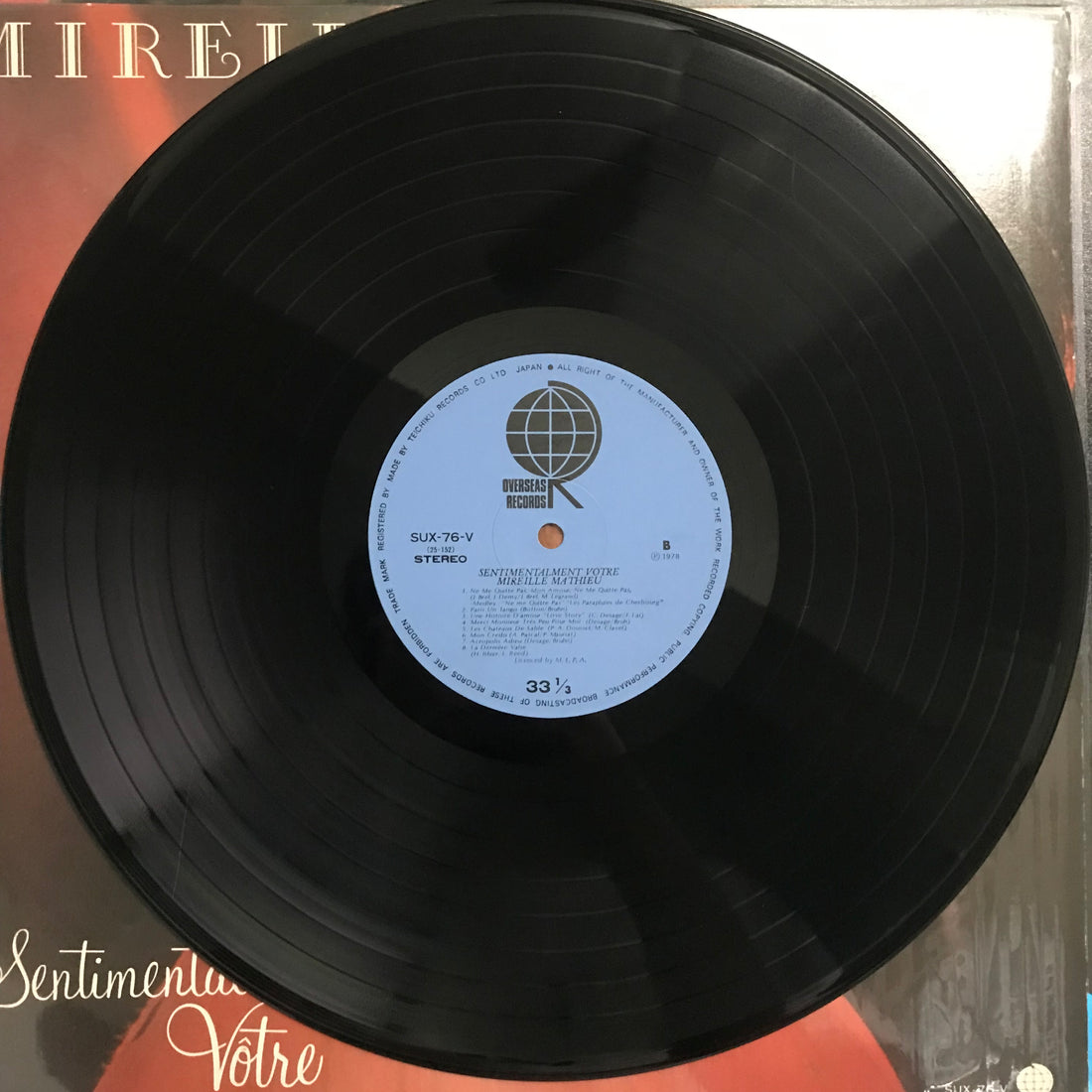 แผ่นเสียง Mireille Mathieu - Sentimentalement Vôtre Vinyl VG+