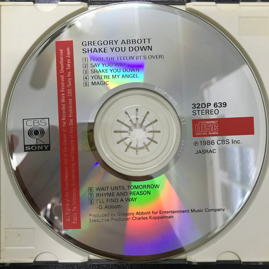 ซีดี Gregory Abbott - Shake You Down CD VG+