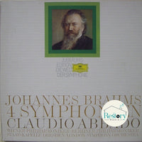 Johannes Brahms, Claudio Abbado, Wiener Philharmoniker • Berliner Philharmoniker • Staatskapelle Dresden • London Symphony Orchestra : 4 Symphonien (4xLP, Album, Comp + Box)