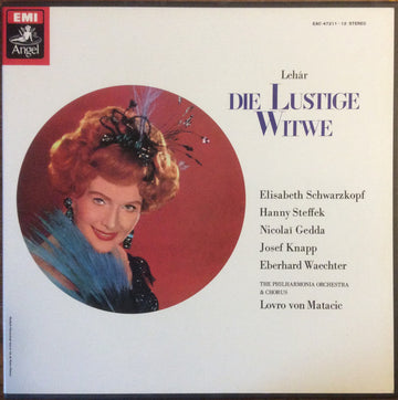 Franz Lehár, Elisabeth Schwarzkopf, Hanny Steffek, Nicolai Gedda, Josef Knapp (2), Eberhard Wächter, Philharmonia Orchestra And  Philharmonia Chorus : Die Lustige Witwe (2xLP, Album + Box)