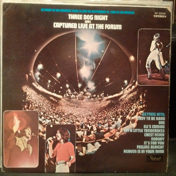 Three Dog Night : Captured Live At The Forum (LP, Album, Red)