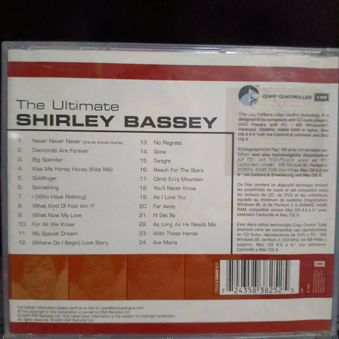 ซีดี Shirley Bassey - The Ultimate Shirley Bassey (CD) (VG)