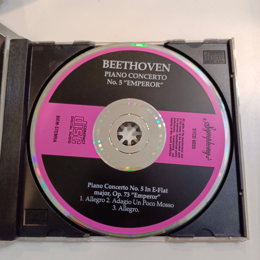 Ludwig van Beethoven - Piano Concerto No. 5 "Emperor" (CD) (VG+)