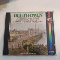 ซีดี Ludwig van Beethoven, The London Symphony Orchestra, Wyn Morris - Beethoven: Symphony No. 1 In C, Op. 21 & Symphony No. 2, Op 36, The London Symphony Orchestra Conducted By Wyn Morris CD VG+