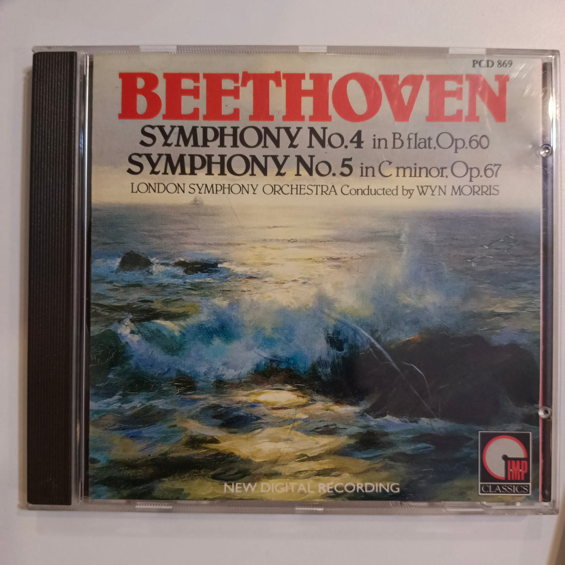 ซีดี Ludwig van Beethoven - The London Symphony Orchestra Conducted By Wyn Morris - Symphony No.4 In B Flat, Op.60. Symphony No.5 In C Minor, Op.67 CD VG+