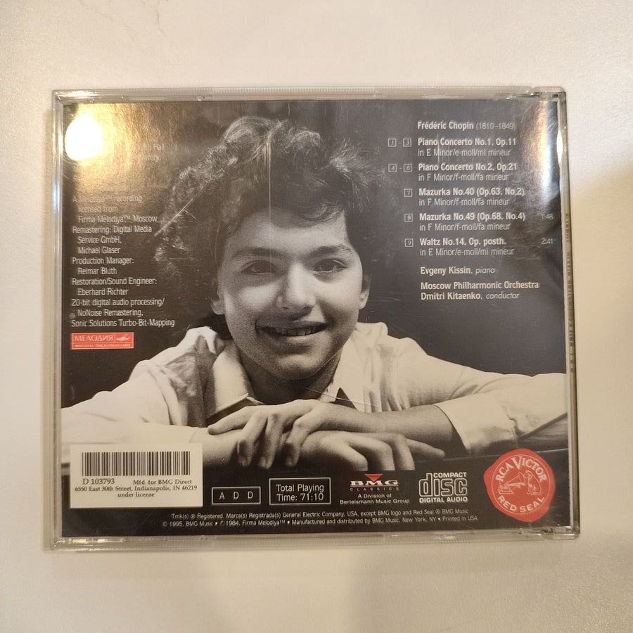 ซีดี Yevgeny Kissin – Moscow Philharmonic Orchestra, Dimitrij Kitaenko - The Legendary 1984 Moscow Concert (Chopin: Piano Concertos Nos. 1 & 2) (CD) (NM or M-)