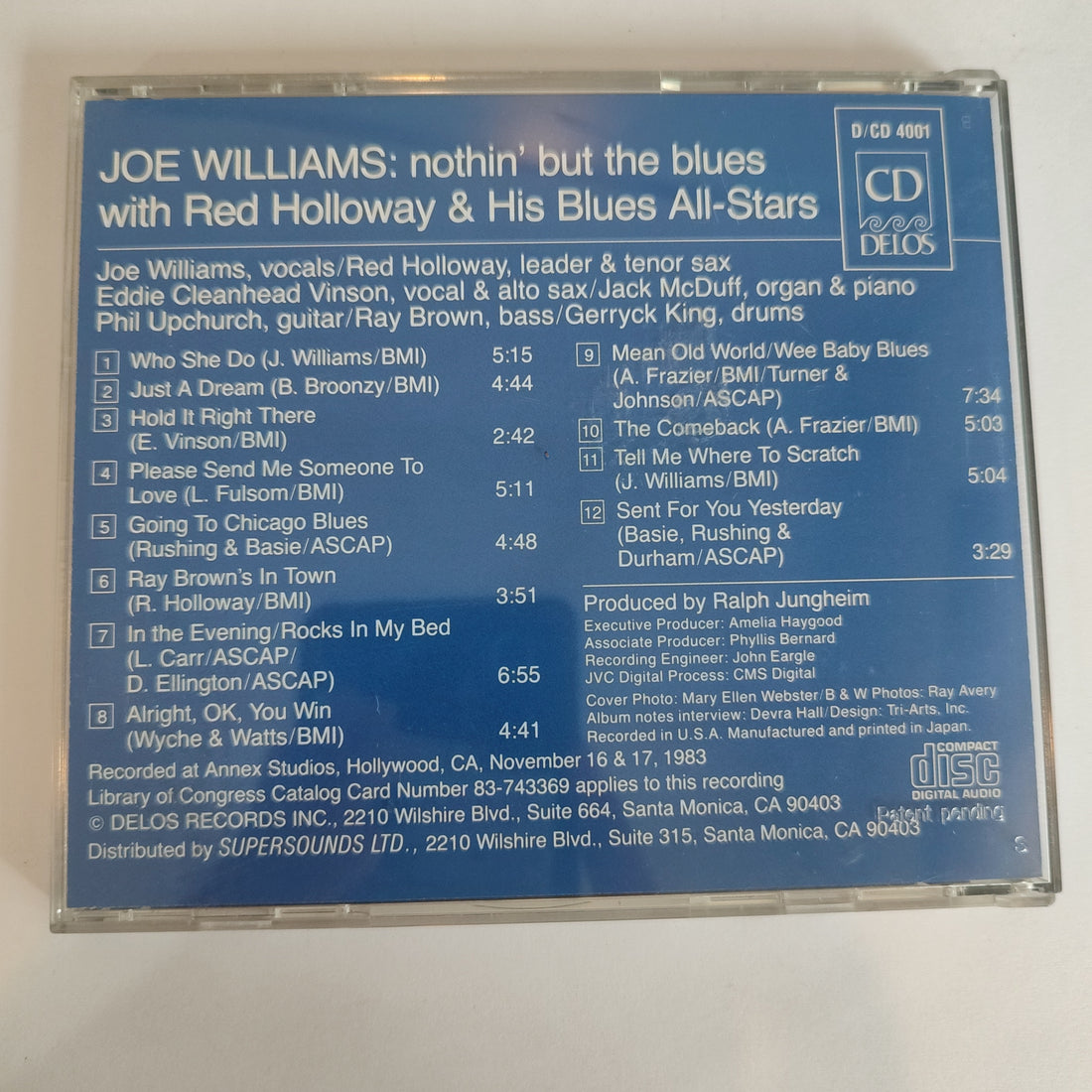 ซีดี Joe Williams - Nothin' But The Blues (CD) (VG+)