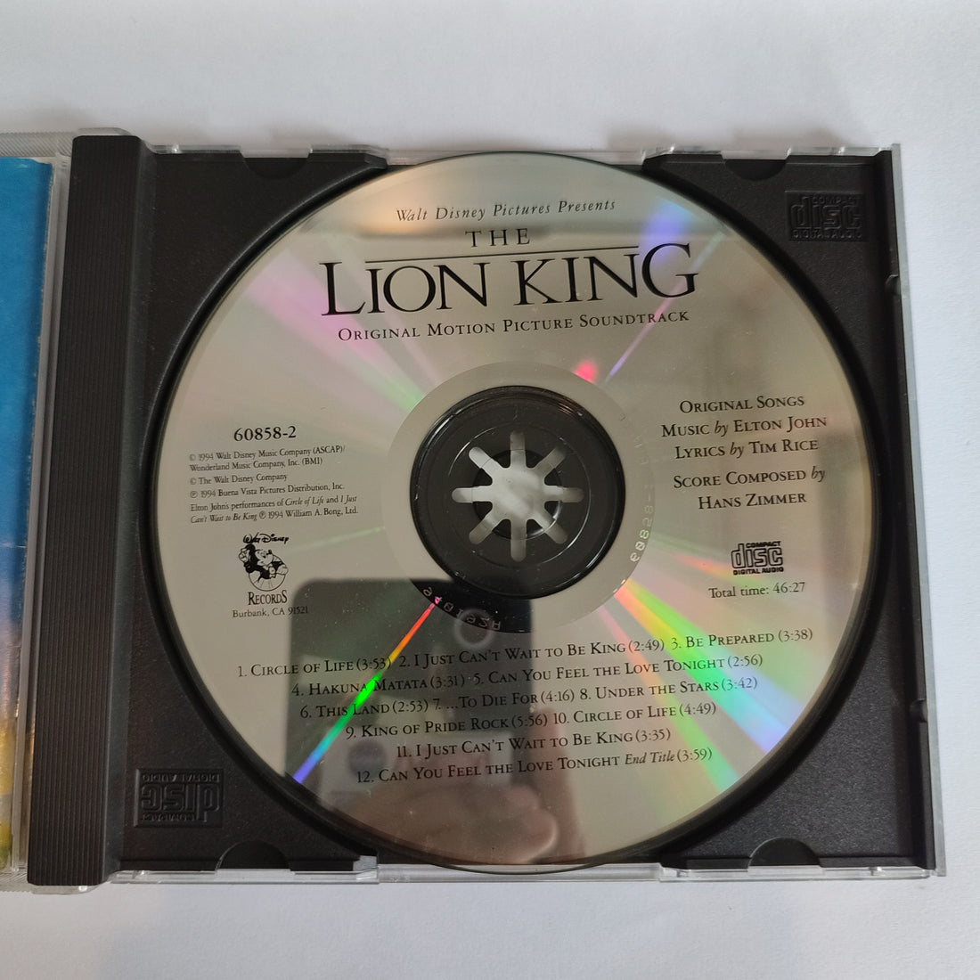 ซีดี Various - The Lion King (Original Motion Picture Soundtrack) (CD) (VG+)