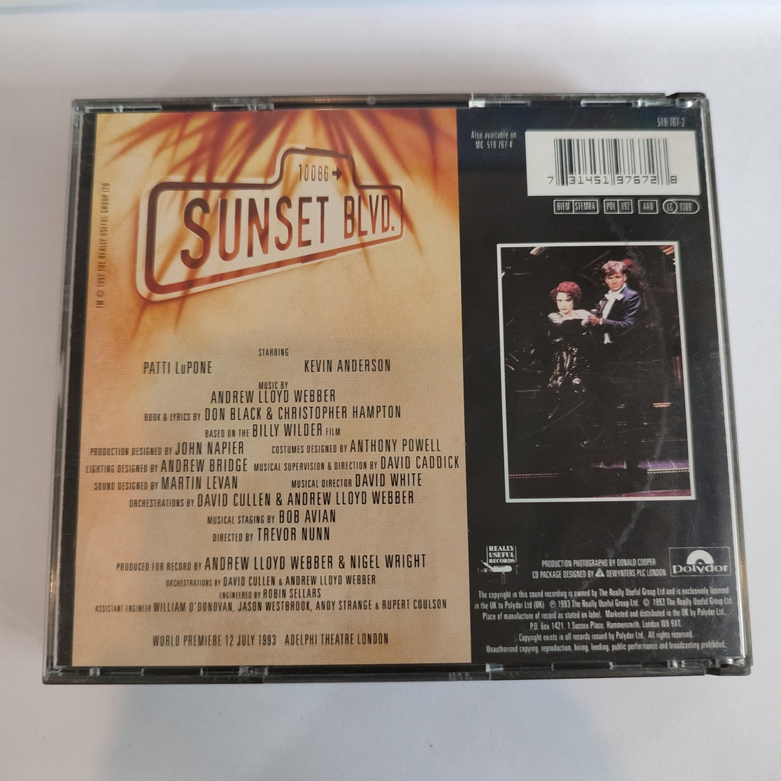 ซีดี Andrew Lloyd Webber - Sunset Boulevard World Premiere Recording CD VG+