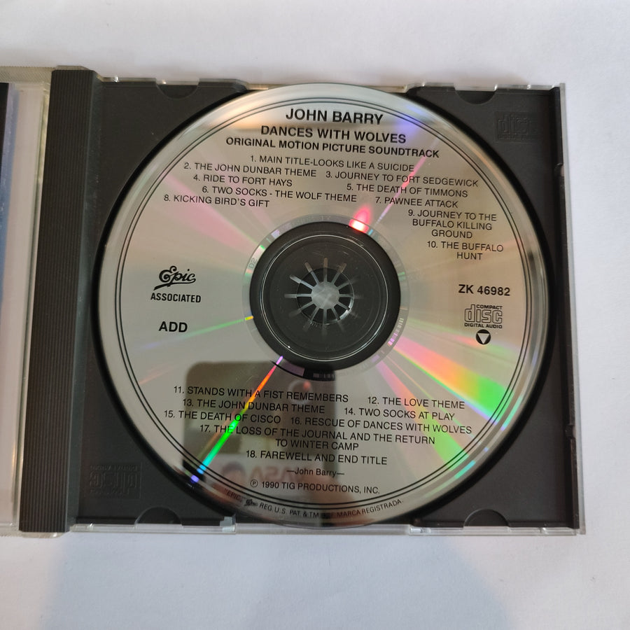 ซีดี John Barry - Dances With Wolves Original Motion Picture Soundtrack CD VG+