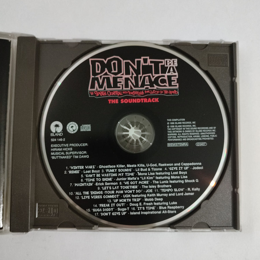 ซีดี Various - Don't Be A Menace To South Central While Drinking Your Juice In The Hood (The Soundtrack) (CD) (VG+)