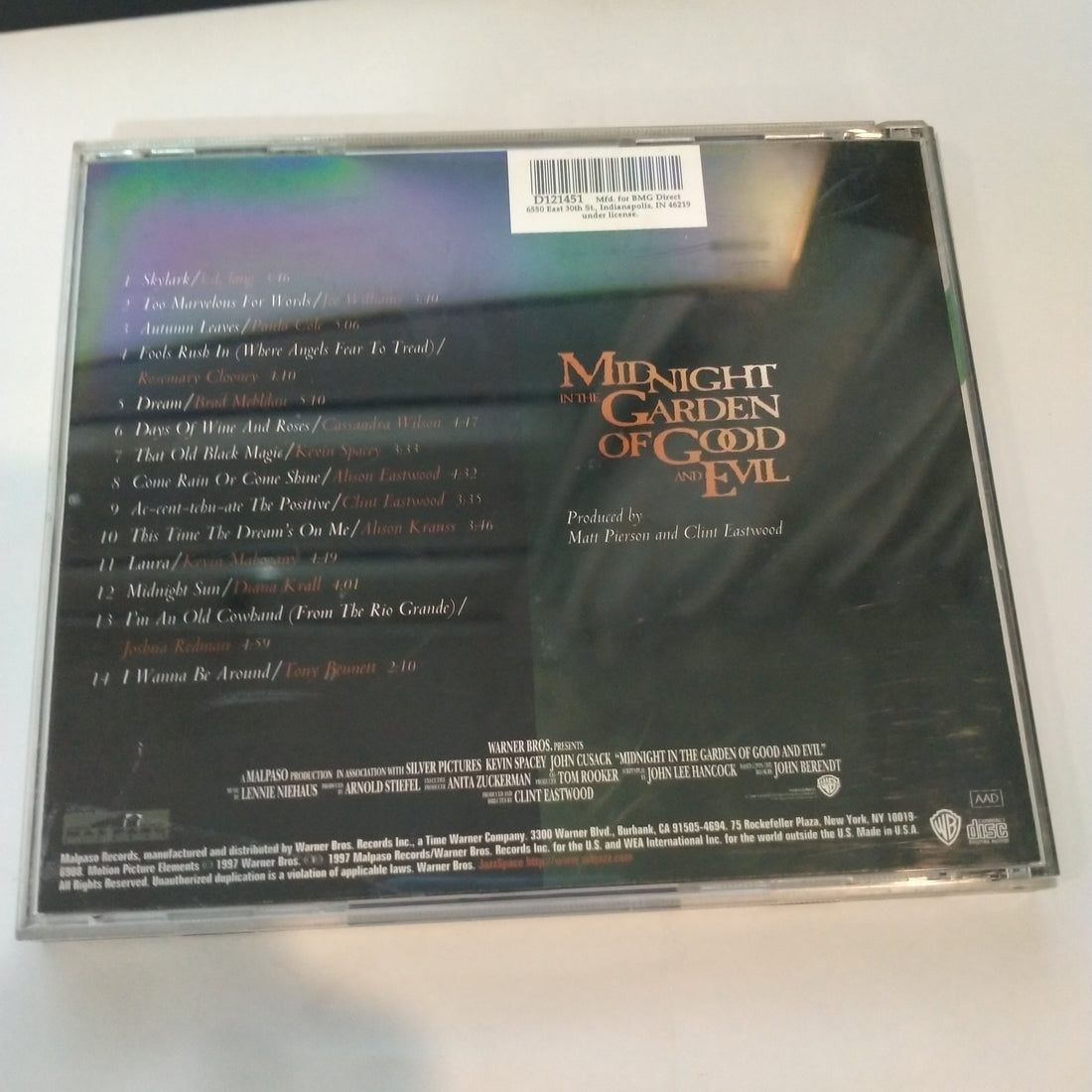 ซีดี Various - Midnight In The Garden Of Good And Evil (Music From And Inspired By The Motion Picture) (CD) (VG)