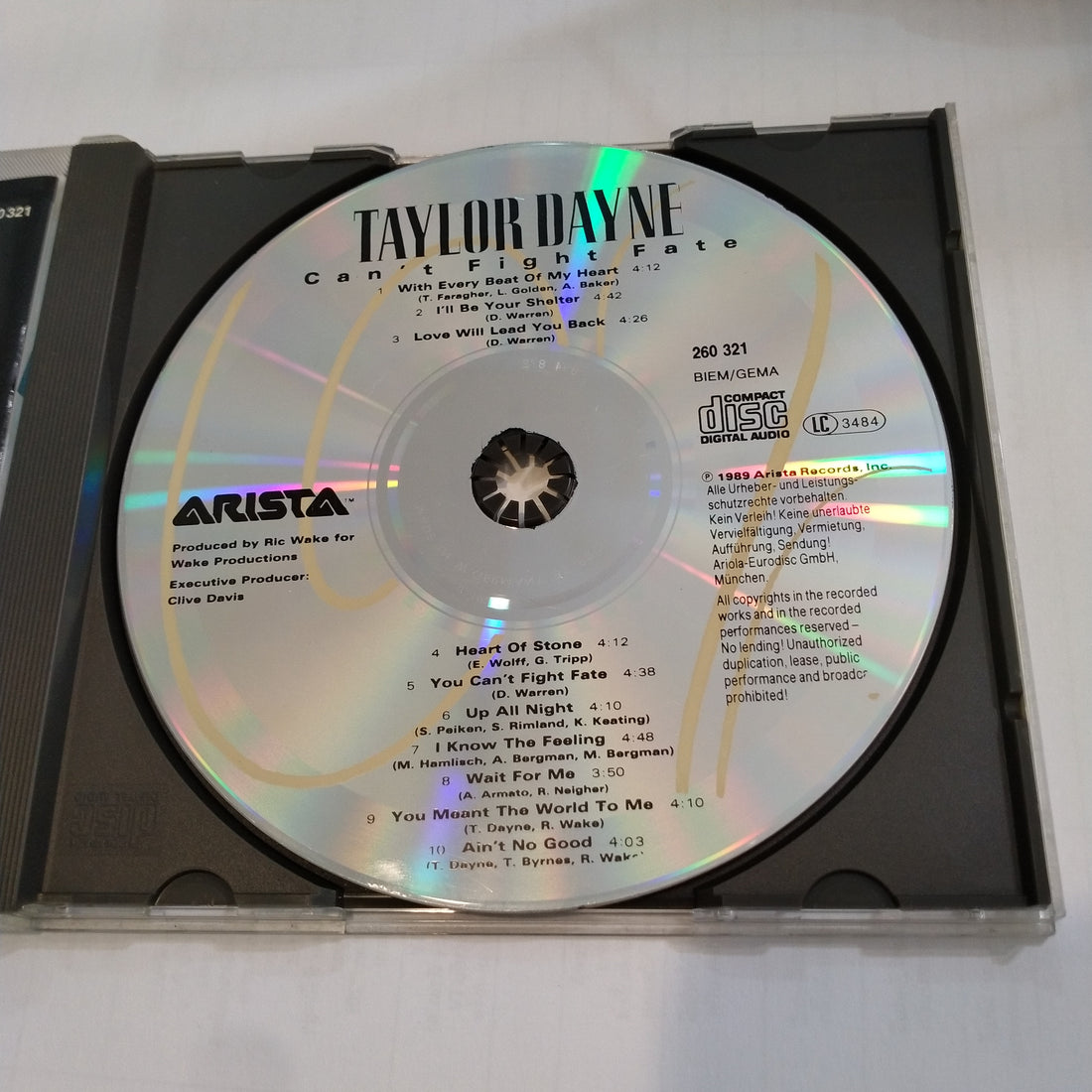 ซีดี Taylor Dayne - Can't Fight Fate CD VG