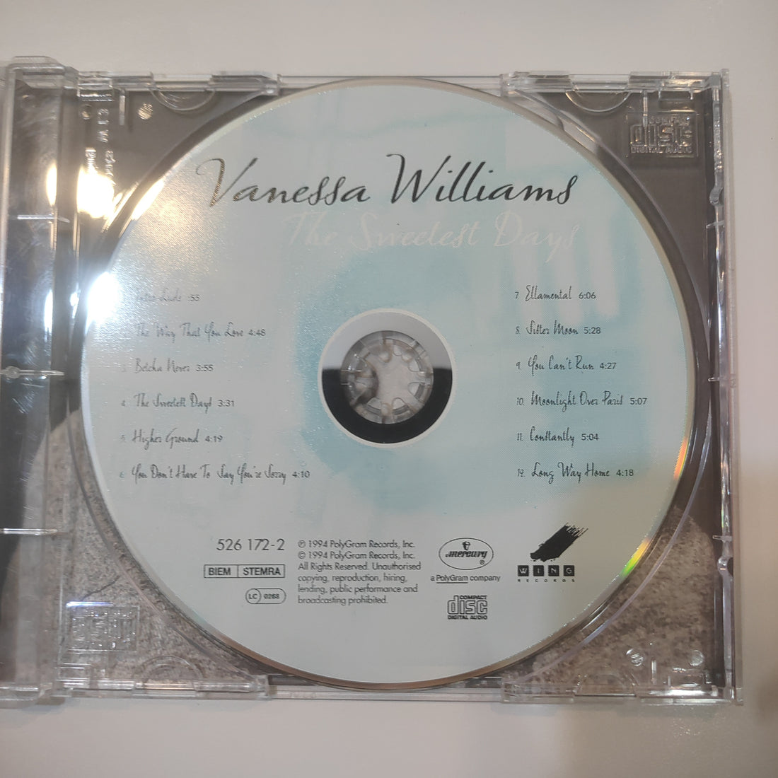 ซีดี Vanessa Williams - The Sweetest Days CD VG+