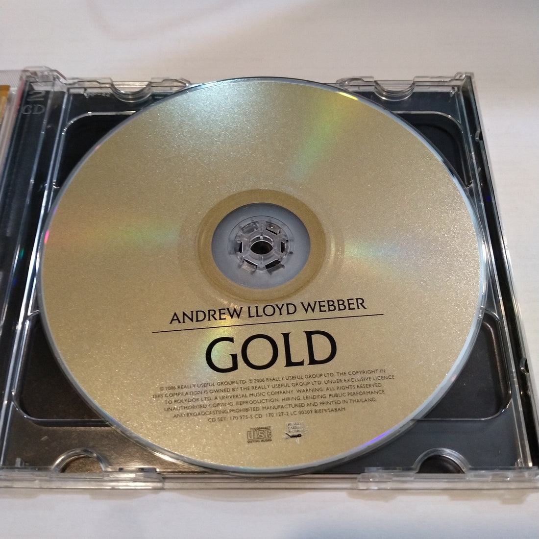 ซีดี Andrew Lloyd Webber - Gold - The Definitive Hit Singles Collection CD VG+